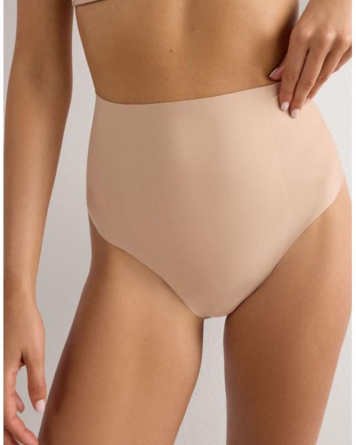 Intimissimi Brown Raw-Cut Microfibre French Knickers