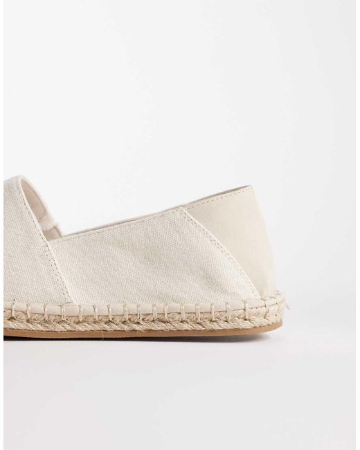 ASOS White Espadrilles With Step Down for men