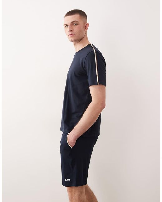 Boss Blue Unique Co-ord Lounge Shorts for men