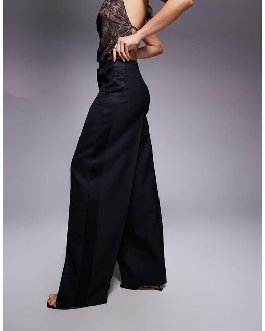 Mango Blue Featuring Kaia Gerber Premium Baggy Tailored Trouser Co-Ord