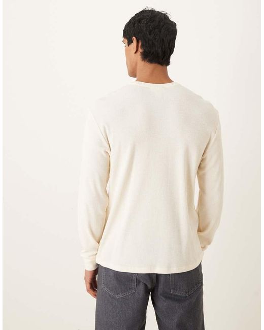 Calvin Klein White Badge Waffle Long Sleeve T-shirt for men