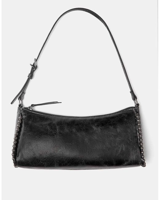 Pull&Bear Black – verzierte schultertasche