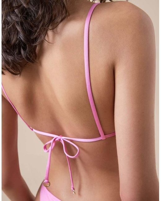 Calzedonia Pink Triangle Bikini Top Minimal Fit