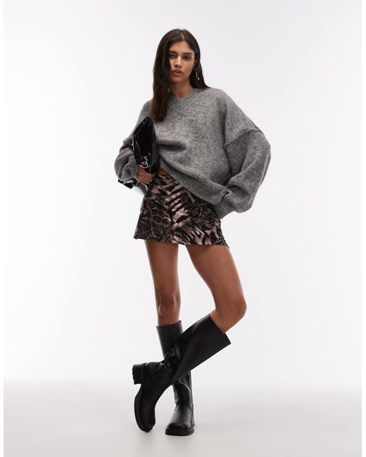ASOS Multicolor Jersey Mini Skort
