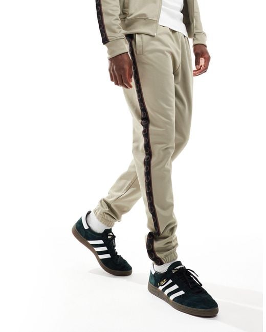 Fred Perry Metallic Co-ord Contrast Taped Track Pants for men
