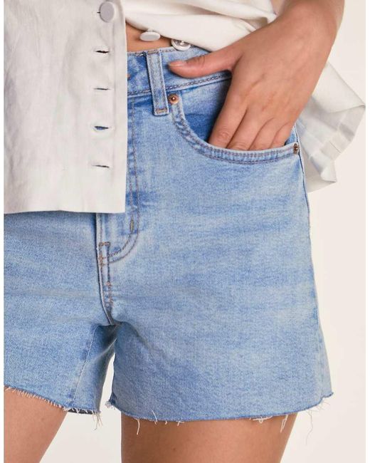 Glamorous Blue Slim Fit Stretchy Denim Short