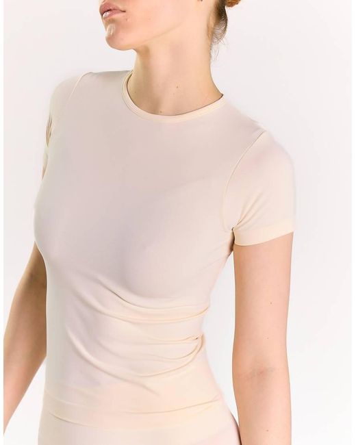 agon® Pink Crew Neck Short Sleeve Top
