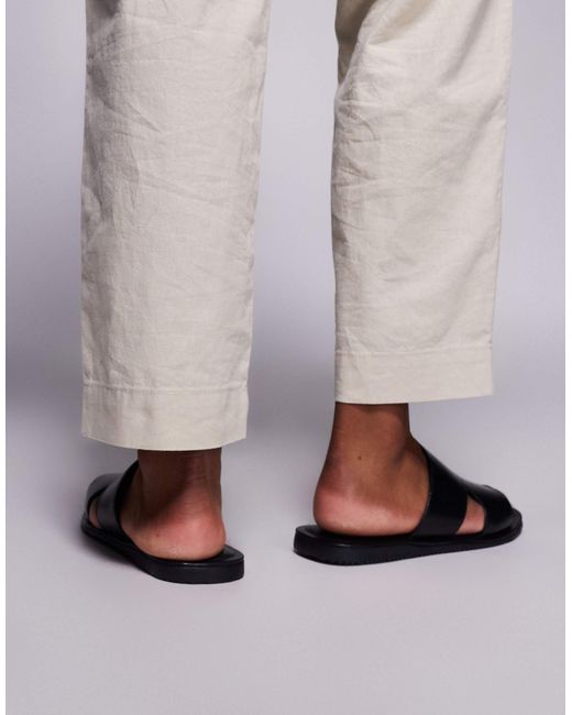 ASOS Black Strap Sandals for men