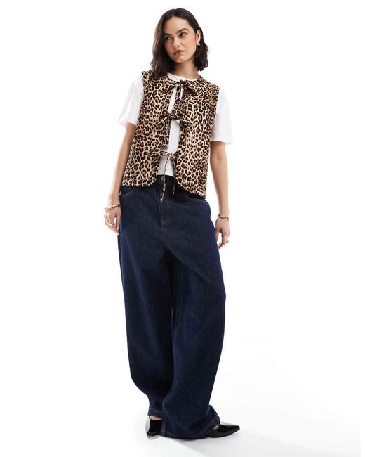 Vero Moda Gilet Met Striksluiting in het Blue