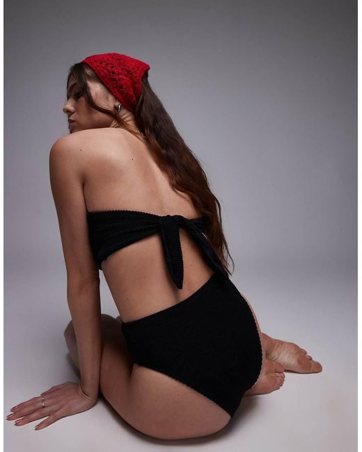 TOPSHOP Black Thailand High Waist Bikini Bottoms