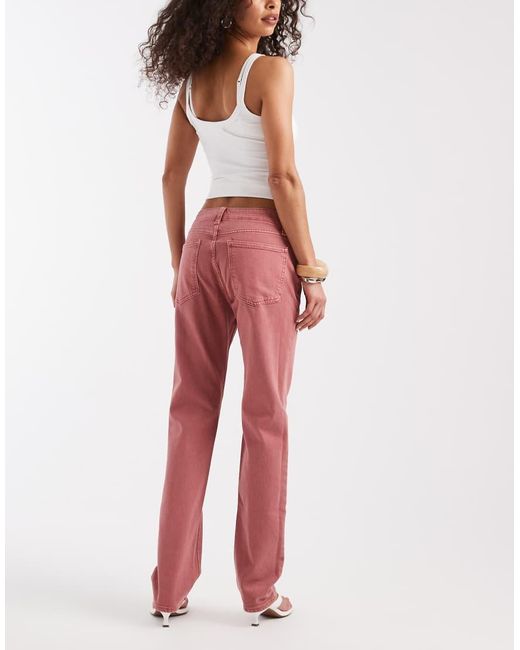 Gap Red 90's Lace Up Straight Leg Jeans