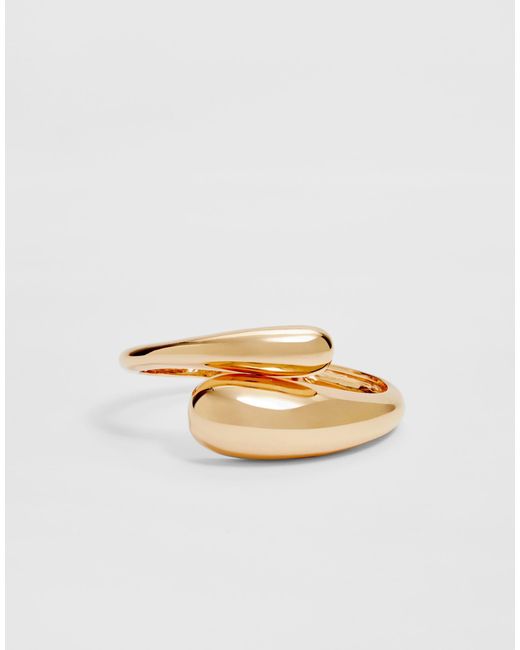 Bracelet jonc - doré Stradivarius en coloris Metallic