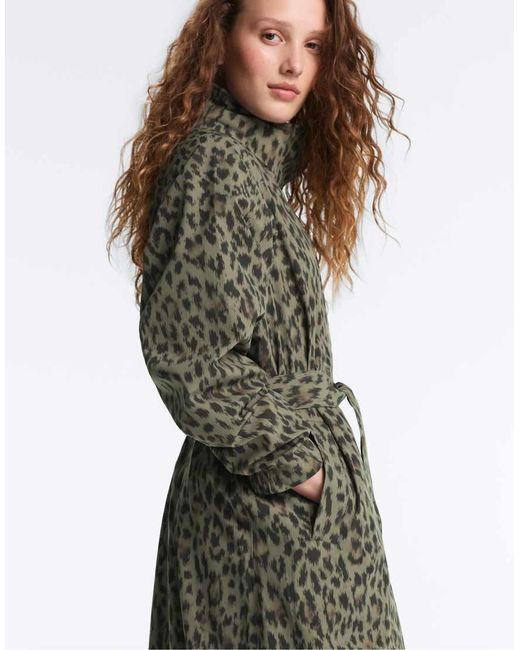 Oysho Green Long Extra Lightweight 10k Waterproof Jacket