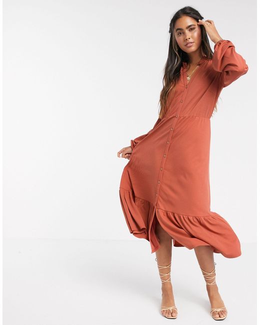 midi dress with peplum hem