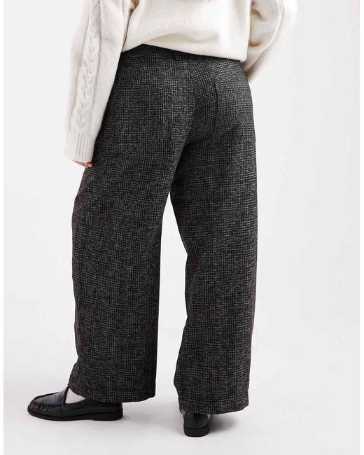 ASOS White Asos Design Curve Barrel Leg Trousers With Seam Detail