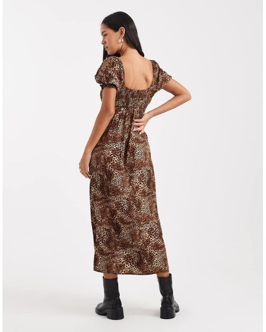 Miss Selfridge Brown Spun Midaxi Dress