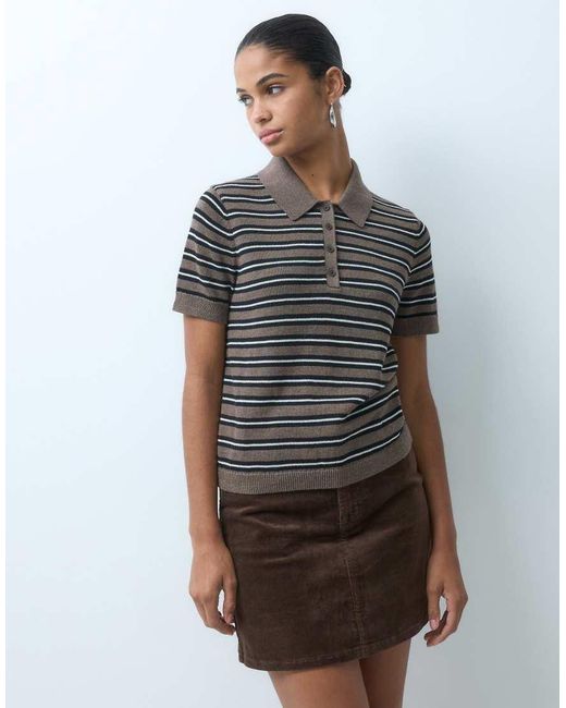 Gap Gray Cotton Short Sleeve Polo