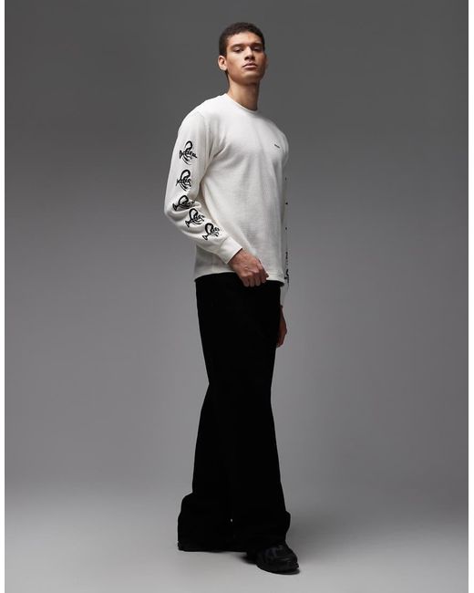Obey Gray Ears Long Sleeve Thermal T-shirt for men