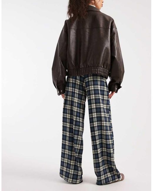 ASOS Black Wide Leg Pull On Pants