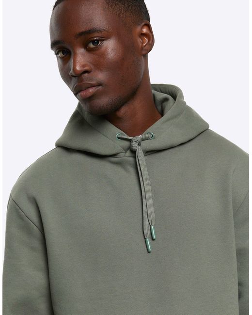 River Island Green Hoodie for men