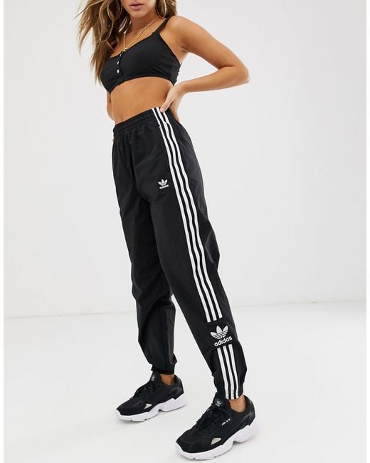 Adidas Originals Black Adicolor Locked Up Logo Track Pants