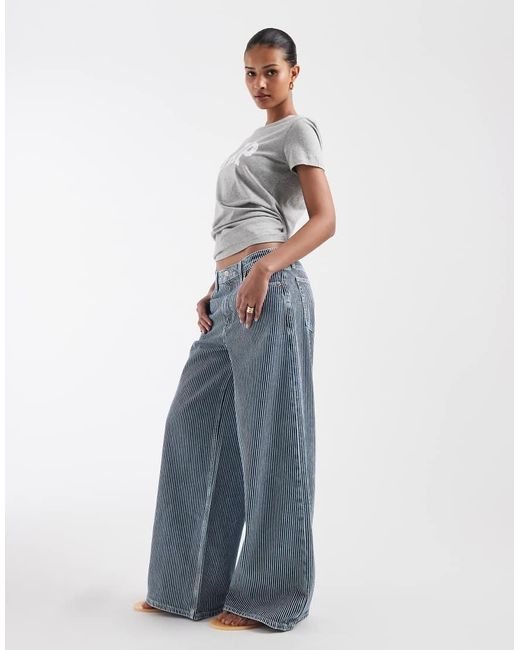 Gap Blue Mid Rise Wide Leg Jeans