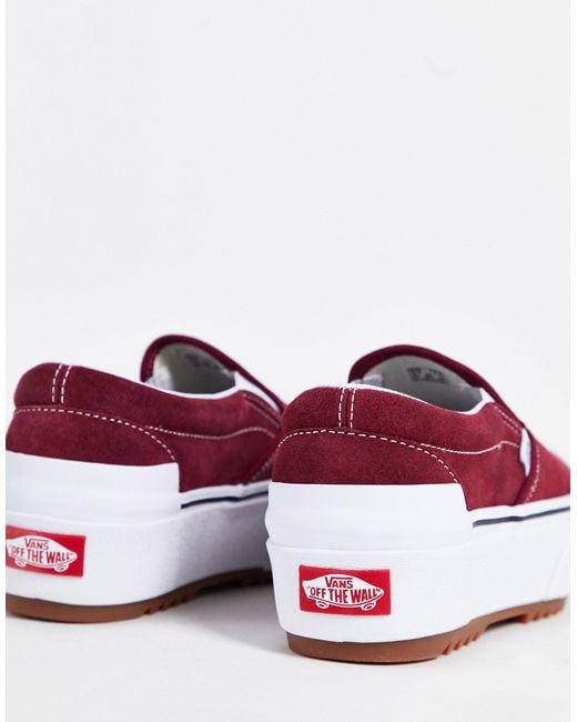 red stacked vans