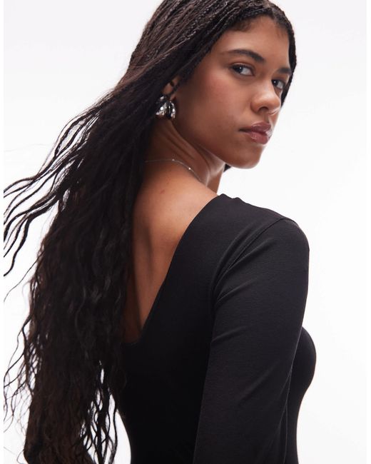 ARKET Black Supersoft Jersey Bodysuit With Four-way Stretch
