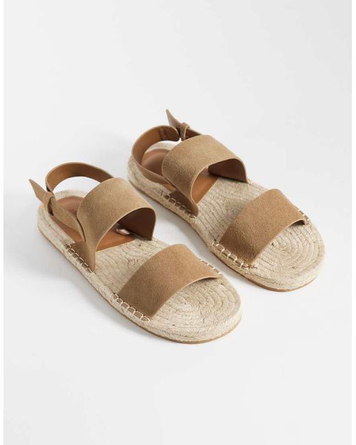 Mango White Real Suede Sandals for men