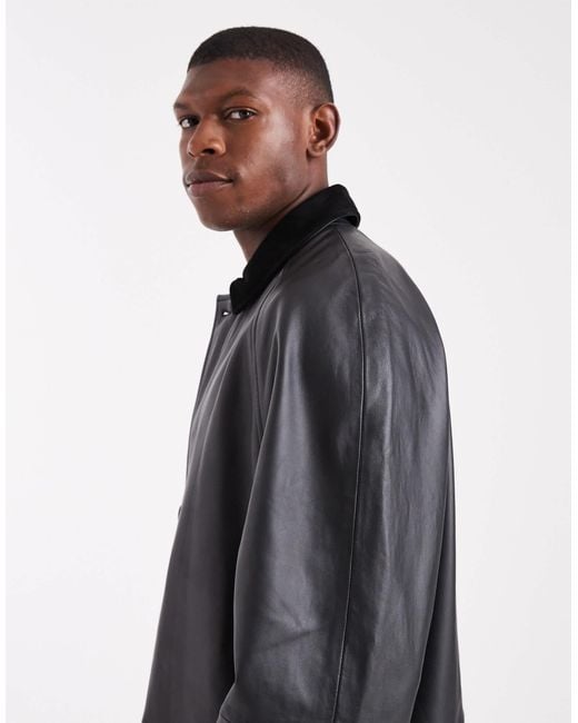 ASOS Blue Mid Length Coach Jacket for men