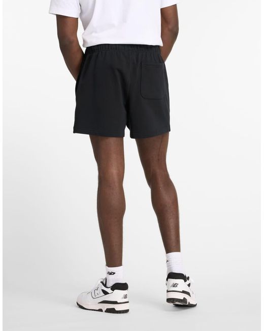 New Balance Black Athletics French Terry Short 5" for men