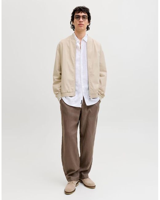 Jack & Jones White Bomber Jacket for men
