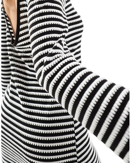Vero Moda Black Crochet Mini Dress With Low Back