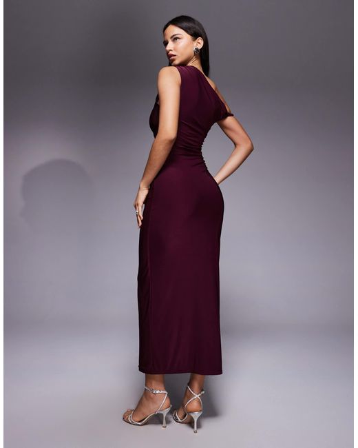 Kaiia Purple – exclusive – doppellagiges, anschmiegsames bodycon-maxikleid