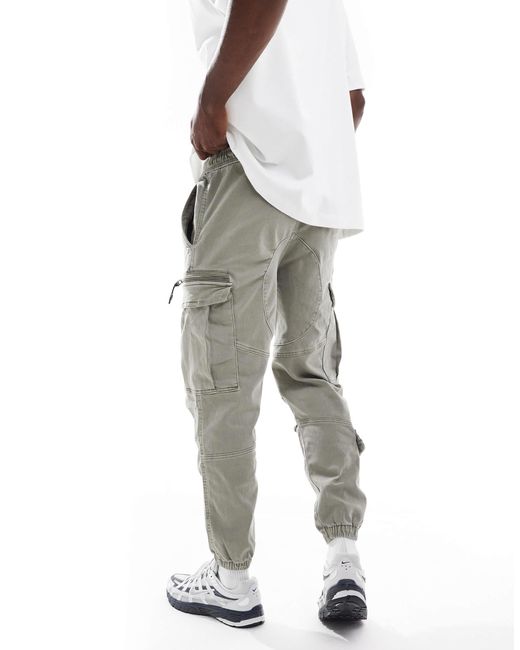 Pull&Bear White Soft Cargo Joggers for men
