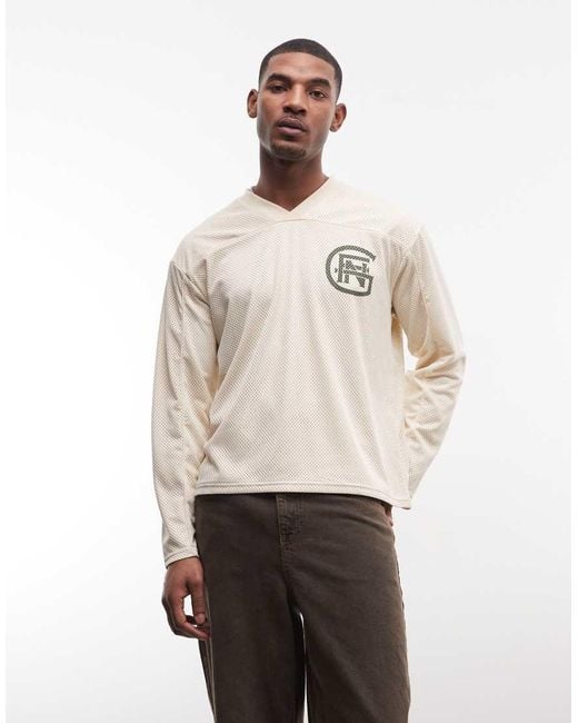 Good For Nothing Natural Oversized Long Sleeve Hockey Jersey for men