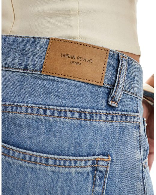 Urban Revivo Blue Wide Leg Relaxed Jeans