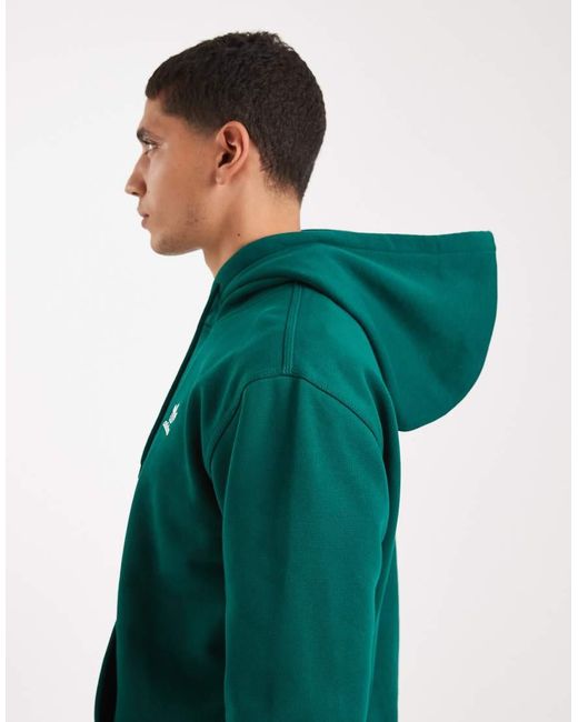 Adidas Originals Green Trefoil Essentials Loose Hoodie for men