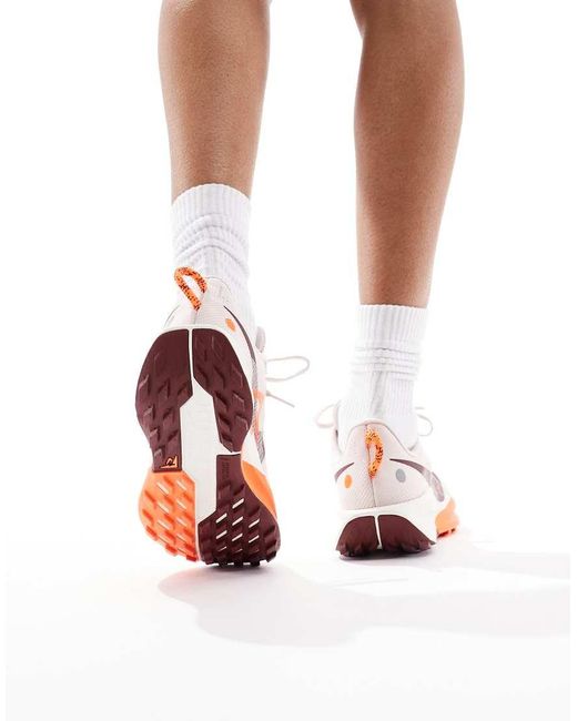 Nike White Reactx Pegasus Trail 5 Trainers