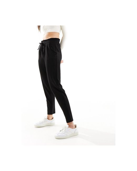 Jdy Black Slim Fit Pants With Frill Waistband