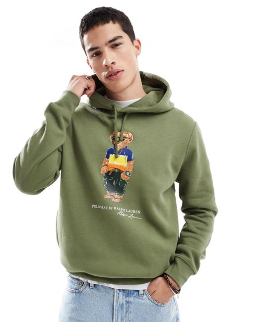 Polo Ralph Lauren – fleece-kapuzenpullover in Green für Herren