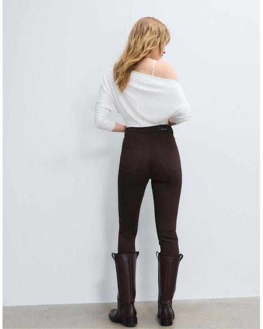 Stradivarius White Super High-waist