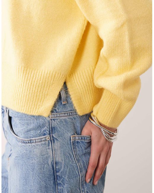 ASOS Yellow – kastiger pullover
