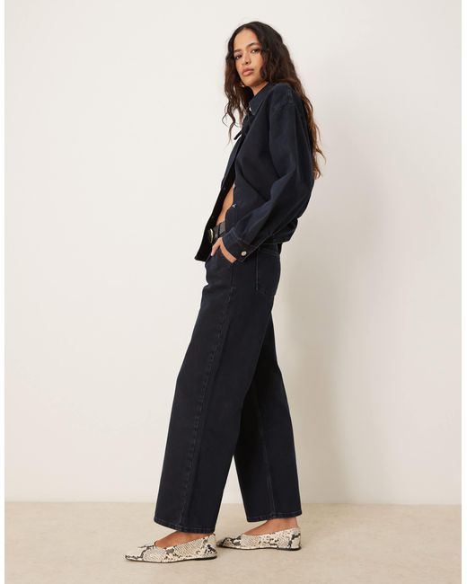 ASOS Blue Pleated Boyfriend Jean