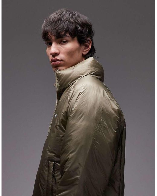 Obey Gray Echo Puffer Jacket for men