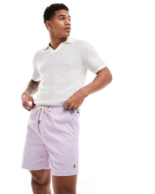Prepster - short en velours côtelé à logo emblématique - lilas Polo Ralph Lauren pour homme en coloris White