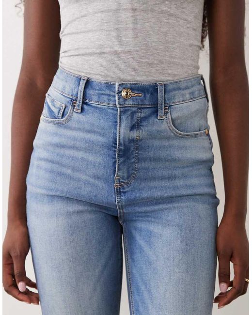 River Island Blue Sculpt Flare Jeans
