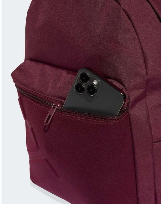 Adidas Originals Red Essentials Embossed Logo Backpack