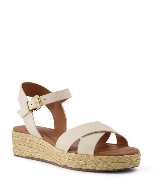 Dune Metallic Wide Fit Linnie Flat Sandals