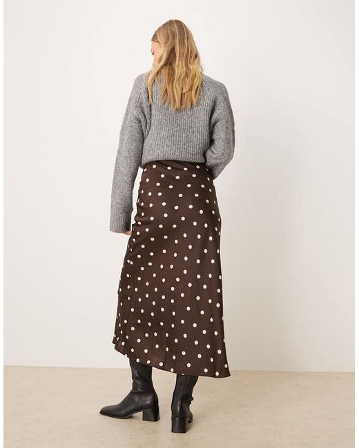 Vila Multicolor Satin Maxi Skirt